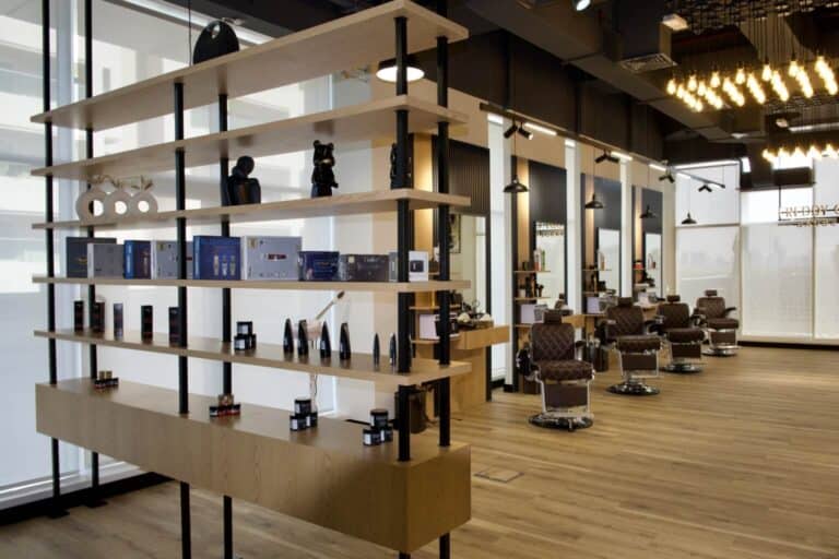 Waiting lounge at Freddy Classics Barbershop