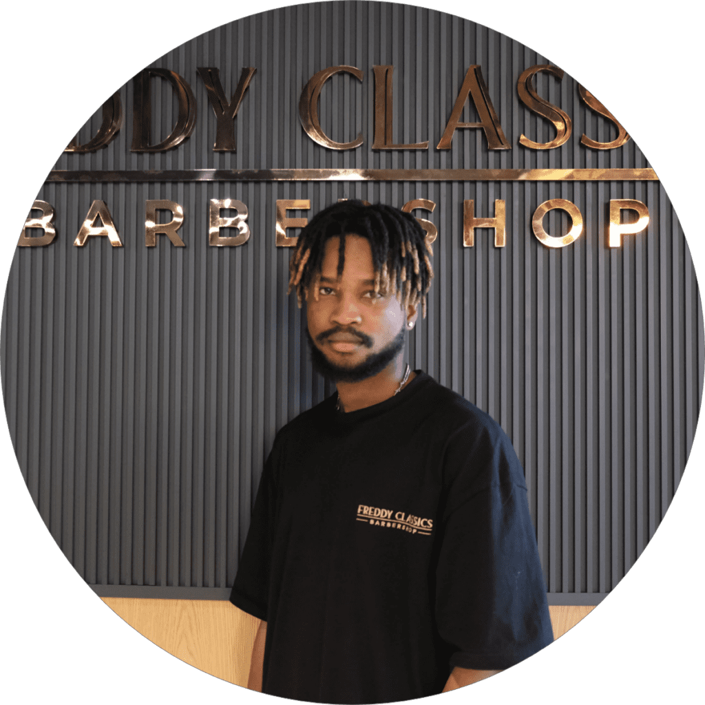 Professional barber Evans at Freddy Classics Dubai